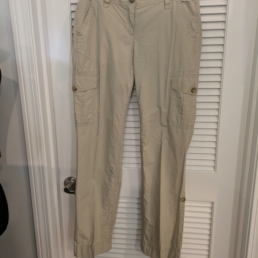 Lands' End Women's Straight Leg Pants - Tan Size 8